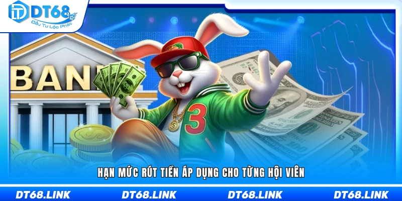 Giới hạn số tiền rút dành cho mỗi cấp độ hội viên