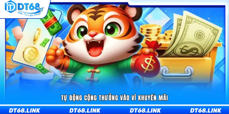 Hệ thống tự động cộng tiền thưởng vào ví ưu đãi 